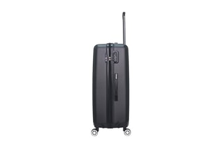 Valise grand volume Archie (L) - 75 cm  - Noir et argenté