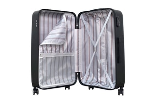 Valise grand volume Archie (L) - 75 cm  - Noir et argenté