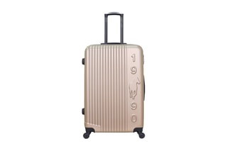 Valise grand volume Liam (L) -  75 cm  - Noir et beige