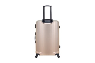 Valise grand volume Liam (L) -  75 cm  - Noir et beige