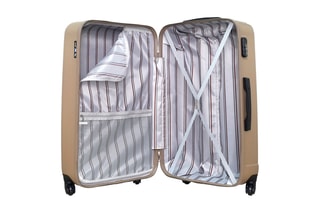 Valise grand volume Liam (L) -  75 cm  - Noir et beige