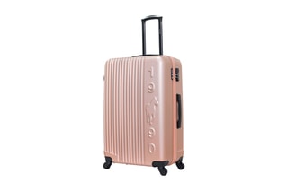 Valise grand volume Liam (L) -  75 cm  - Noir, rose et doré