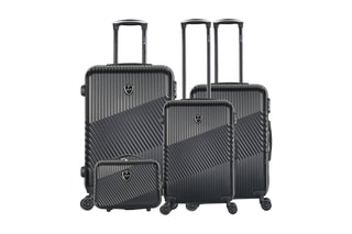 Set de 3 valises (S/M/L) et vanity Peter-C - 55/65/75/30 cm  - Gris foncé