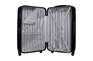 Valise grand volume Porter (L) - 75 cm  - Blanc, noir et argenté