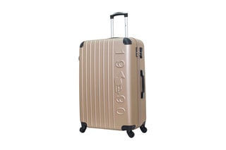 Valise grand volume Porter (L) - 75 cm  - Noir, beige et argenté