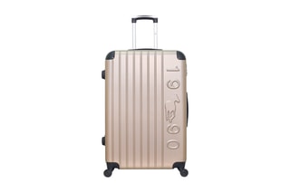 Valise grand volume Porter (L) - 75 cm  - Noir, beige et argenté