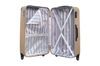 Valise grand volume Porter (L) - 75 cm  - Noir, beige et argenté