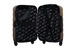  Valise cabine Renoso - 55 cm  - Noir, beige et argenté
