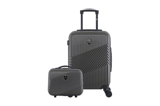  Valise cabine (S) et vanity Peter - 55/23 cm  - Gris foncé