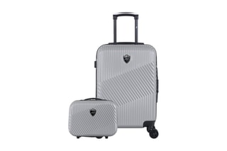  Valise cabine (S) et vanity Peter - 55/23 cm  - Noir et gris