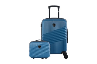  Valise cabine (S) et vanity Peter - 55/23 cm  - Bleu marine