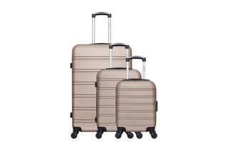 Set de 3 valises Renoso (XXS/S/L) - 46/55/75 cm - Beige