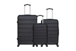 Set de 3 valises Renoso (S/M/L) - 55/64/95 cm - Noir