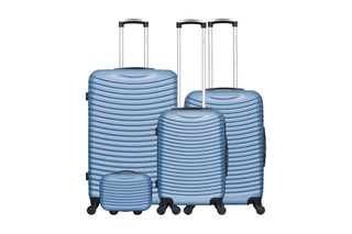 Set de 3 valises et vanity Etna-C - 30/55/65/75 cm  - Bleu