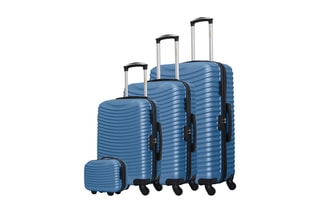 Set de 3 valises et vanity Etna-C - 30/55/65/75 cm  - Bleu