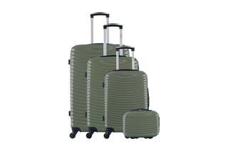 Set de 3 valises et vanity Etna (S/M/L/K) - 55/65/75/23 cm - Kaki
