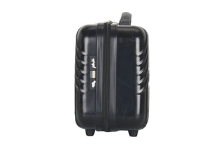 Set de 3 valises (S/M/L) et vanity Peter-C - 55/65/75/23 cm  - Noir et argenté