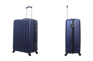 Valise grand volume Himalaya - 75 cm  - Noir, bleu et argenté