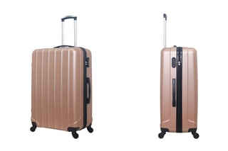 Valise grand volume Himalaya - 75 cm  - Noir, rose et argenté