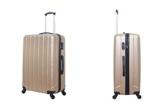 Valise grand volume Himalaya - 75 cm  - Noir, marron et argenté