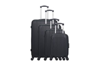 Set de 4 valises Carpates-M - 46/55/65/75 cm  - Noir