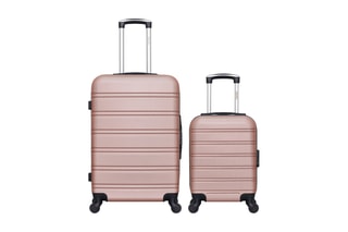 Valise XXS et valise semaine Renoso (XXS/M) - 46/65 cm - Doré rose