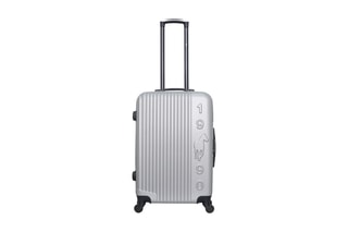 Valise semaine Liam (M) - 65 cm  - Blanc, noir, argenté et gris