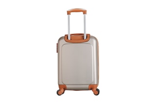 Valise cabine Henry-E (S) - 50 cm  - Noir, beige, orange et argenté