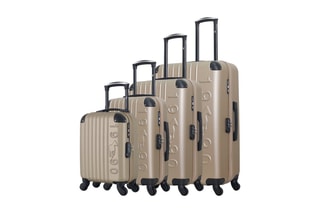 Set de 4 valises Porter-M (XXS/S/M/L)  - 46/55/65/75 cm  - Beige
