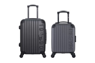 Valise cabine XXS et valise cabine Porter (XXS/S) - 46/55 cm - Gris