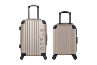 Valise cabine XXS et valise cabine Porter (XXS/S) - 46/55 cm - Beige