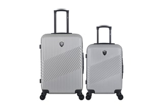  Valise cabine et valise semaine Peter (S/M) - 55/65 cm  - Noir et gris
