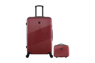  Valise grand volume (L) et vanity Peter - 75/23 cm  - Bordeaux