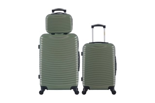Set de 2 valises et vanity Etna (S/M/K) - 55/65/30 cm - Kaki