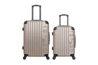 Valise cabine et valise semaine Porter (S/M) - 55/65 cm - Beige