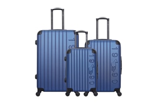 Set de 3 valises Porter (S/M/L) - 55/65/75 cm - Bleu marine