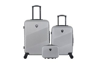  Set de 2 valises (S/M) et vanity Peter - 55/65/23 cm  - Noir et gris