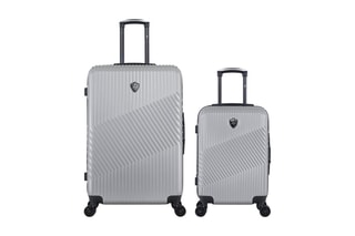  Valise cabine et valise grand volume Peter (S/L) - 55/75 cm  - Noir et gris
