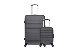 Valise XXS et valise grand volume Renoso (XXS/L) - 46/75 cm - Gris foncé