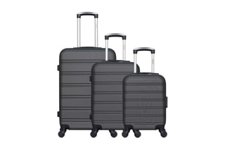 Set de 3 valises Renoso (XXS/S/M) - 46/55/65 cm - Gris foncé