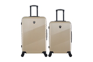  Valise semaine et valise grand volume Peter (M/L) - 65/75 cm  - Noir et beige