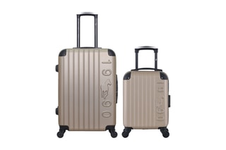 Valise cabine XXS et valise semaine Porter (XXS/M) - 46/65 cm - Beige