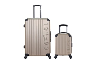 Valise cabine XXS et valise grand volume Porter (XXS/L) - 46/75 cm - Beige