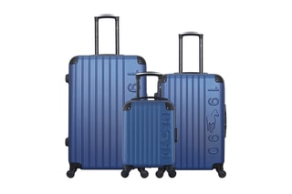 Set de 3 valises Porter (XXS/M/L) - 46/65/75 cm - Bleu marine