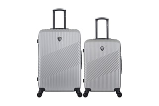  Valise semaine et valise grand volume Peter (M/L) - 65/75 cm  - Noir et gris