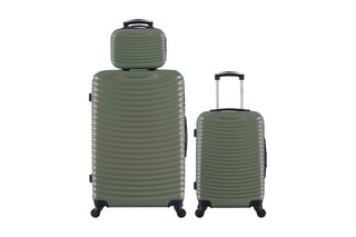 Set de 2 valises et vanity Etna (S/L/K) - 55/75/23 cm - Kaki