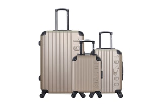 Set de 3 valises Porter (XXS/S/L) - 46/55/75 cm - Beige