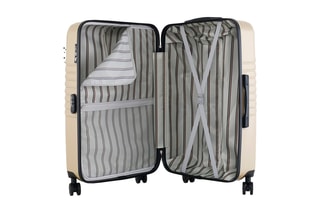  Set de 2 valises (S/L) et vanity Peter - 55/75/23 cm  - Noir et beige