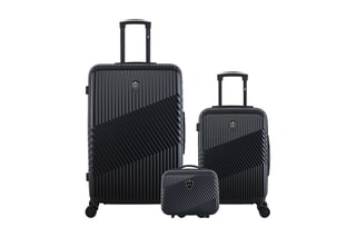  Set de 2 valises (S/L) et vanity Peter - 55/75/23 cm  - Noir