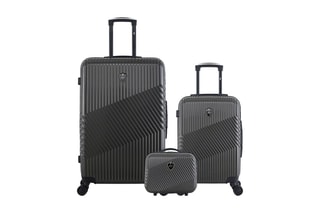  Set de 2 valises (S/L) et vanity Peter - 55/75/23 cm  - Gris foncé
